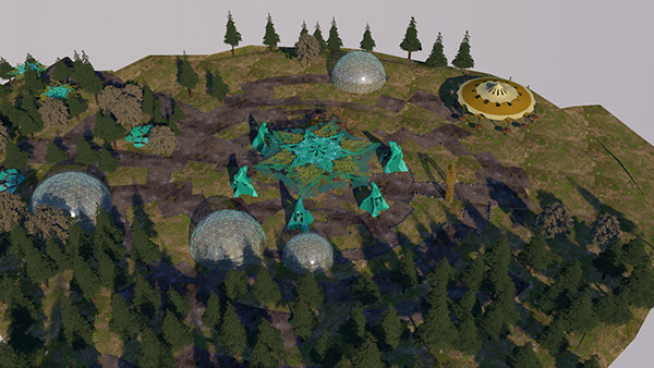 The festival area